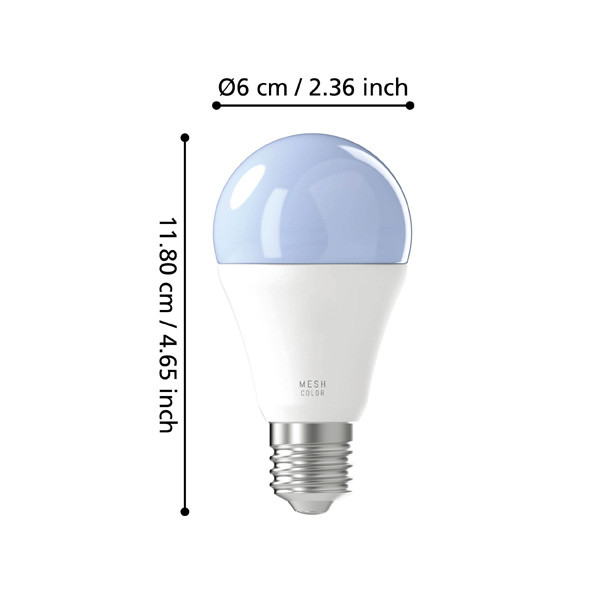 Eglo Smart lamp E27 | Peer A60 | Mat | RGB + 2700-6500K | Zigbee | 11W | 2 stuks + afstandsbediening LEG00701 - 8