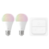 Eglo Smart lamp E27 | Peer A60 | Mat | RGB + 2700-6500K | Zigbee | 11W | 2 stuks + slimme schakelaar LEG00697 - 1