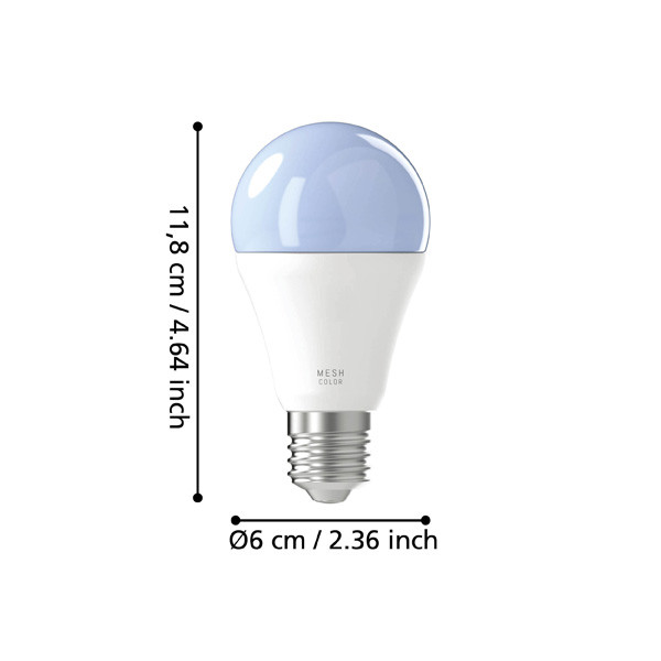 Eglo Smart lamp E27 | Peer A60 | Mat | RGB + 2700-6500K | Zigbee | 11W LEG00661 - 7