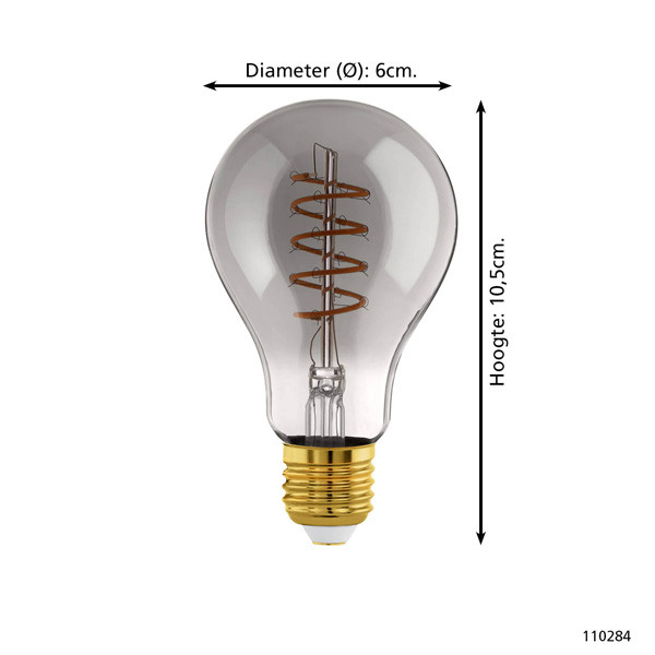 Eglo Smart lamp E27 | Peer A60 | Smokey | 2000K | Zigbee | 4W LEG00034 - 6