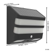 Eglo Solar Wandlamp met sensor | Vierkant | Zwart | Stiappa | 4000K LEG00788 - 6