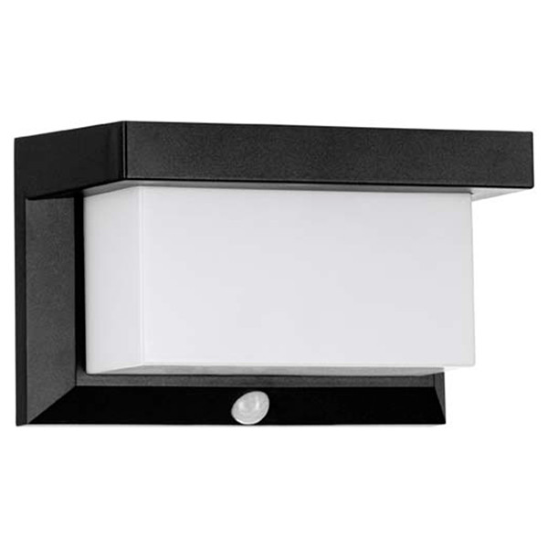 Eglo Solar Wandlamp met sensor | Vierkant | Zwart | Utrera | 5000K | 3.9W LEG00780 - 1