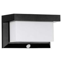 Eglo Solar Wandlamp met sensor | Vierkant | Zwart | Utrera | 5000K | 3.9W LEG00780