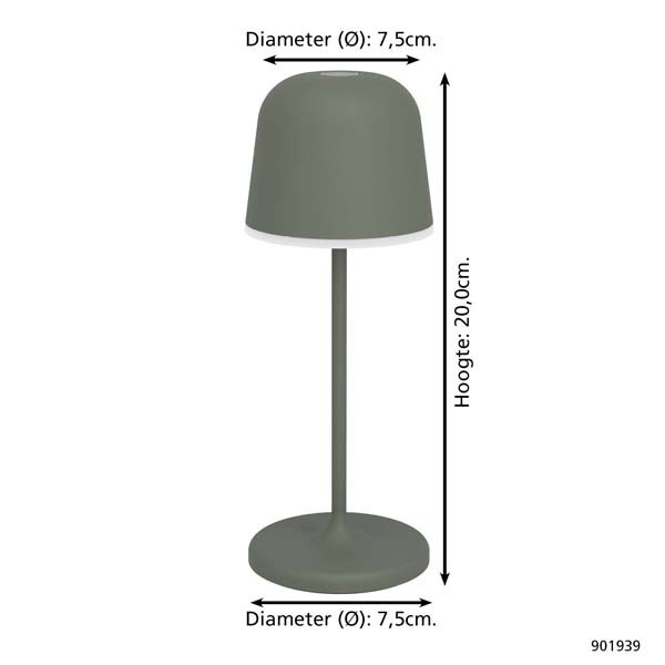 Eglo Tafellamp buiten | Mannera-S | 2800-3000-4000K | Groen LEG00821 - 5