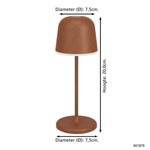 Eglo Tafellamp buiten | Mannera-S | 2800-3000-4000K | Roestkleur LEG00817 - 5