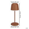 Eglo Tafellamp buiten | Mannera-S | 2800-3000-4000K | Roestkleur LEG00817 - 5