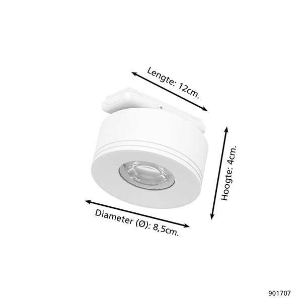 Eglo Track Plus Wide railspot | 2700-6500K | 980 lumen | 6.6W | Wit  LEG00456 - 3