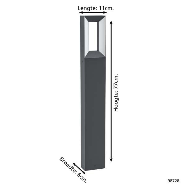 Eglo Tuinlantaarn | Riforano | 77 cm | Zwart | IP54 LEG00825 - 4