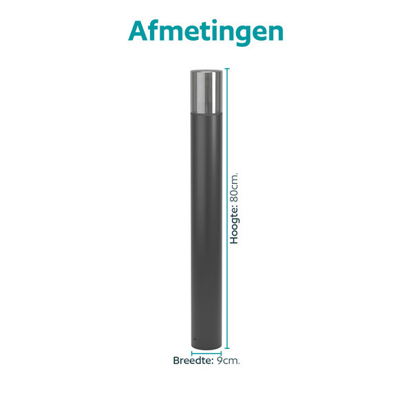 Eglo Tuinlantaarn E27 | Cropani | 80 cm | Zwart | IP54 | 11W LEG00750 - 4