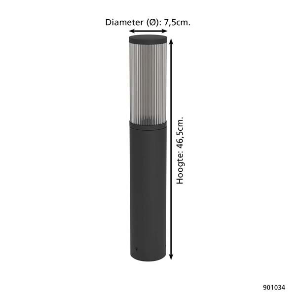 Eglo Tuinlantaarn E27 | Salle | 46.5 cm | Zwart | IP54 LEG00806 - 4
