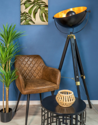 Eglo Vloerlamp E27 | Covaleda | Zwart/Goud LEG00336