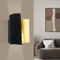 Eglo Wandlamp E27 | Falicetto | Zwart/Goud LEG00345