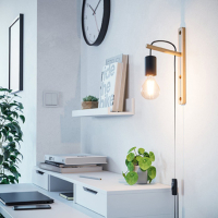Eglo Wandlamp E27 | Pockley | Hout/Zwart LEG00267