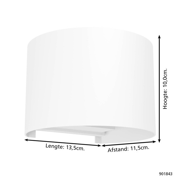 Eglo Wandlamp buiten | Calpino 3 | 3000K | Rond | IP54 | 2.8W | Wit LEG00732 - 5