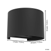 Eglo Wandlamp buiten | Calpino 3 | 3000K | Rond | IP54 | 2.8W | Zwart LEG00772 - 5
