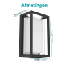 Eglo Wandlamp buiten | Genovese | 3000+4500+6000K | Zwart | IP65 | 10W LEG00779 - 4