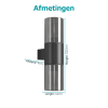 Eglo Wandlamp buiten E27 | Up & Down | Cropani | Zwart | IP54 LEG00749 - 3