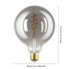 Eglo Zigbee Smart lamp E27 | Bol G125 | Filament | Smokey | 2000K | Dimbaar | 4W  LEG00239 - 2