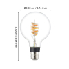 Eglo Zigbee Smart lamp E27 | Bol G95 | Filament | Helder | RGB + 3000K | 4.9W  LEG00234 - 2