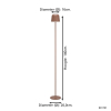 Eglo oplaadbare vloerlamp | Mannera | 2400+3000+4000K | Dimbaar | IP54 | Roestkleur LEG00767 - 8