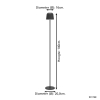 Eglo oplaadbare vloerlamp | Mannera | 2400+3000+4000K | Dimbaar | IP54 | Zwart LEG00769 - 8