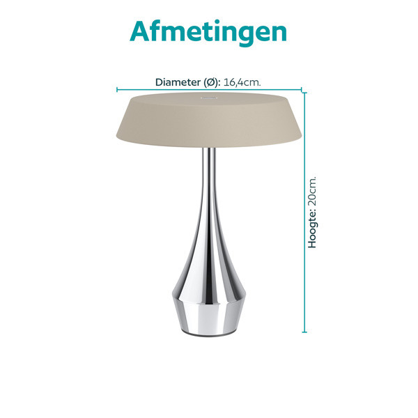 Eglo tafellamp | Turcio | 2500+3000+4000K | IP44 | Chroom LEG00764 - 5