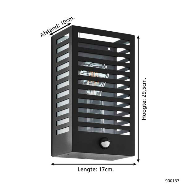 Eglo wandlamp E27 | Alamonte 3 | IP44 | Zwart LEG00786 - 4