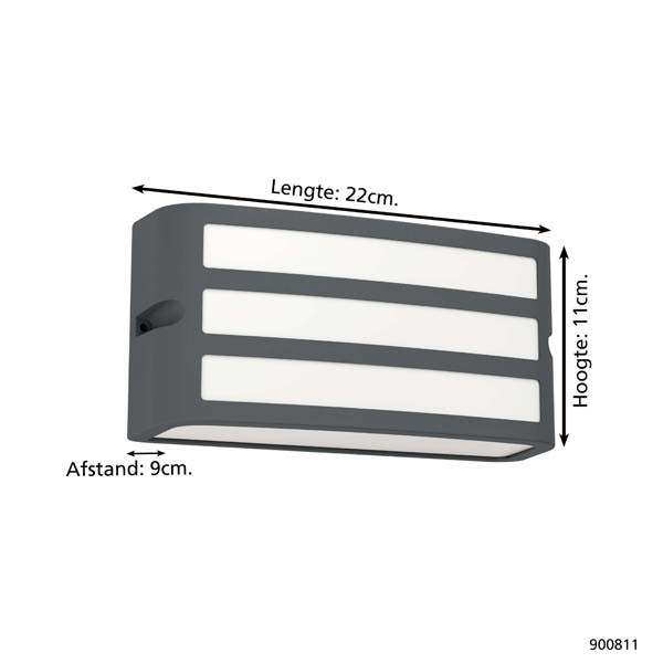 Eglo wandlamp E27 | Camarda | IP54 | Antraciet LEG00789 - 3