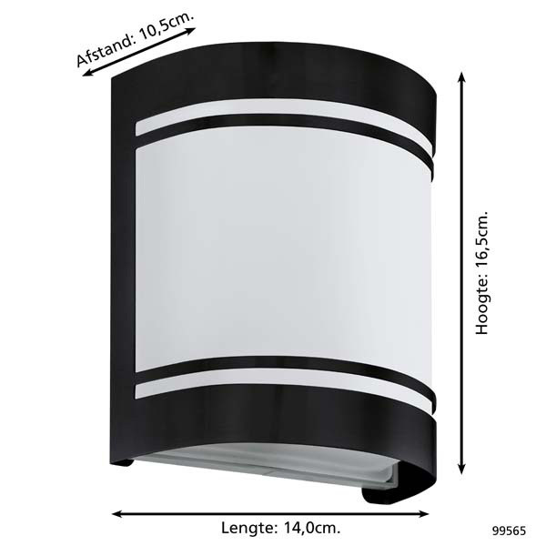 Eglo wandlamp E27 | Cerno | IP44 | Zwart LEG00815 - 3