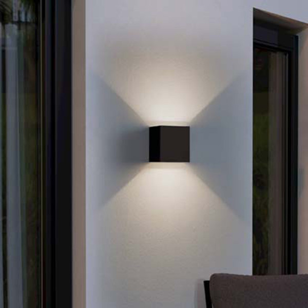 Eglo wandlamp buiten | Calpino 3 | 3000K | IP54 | 2.8W | Zwart LEG00802 - 2