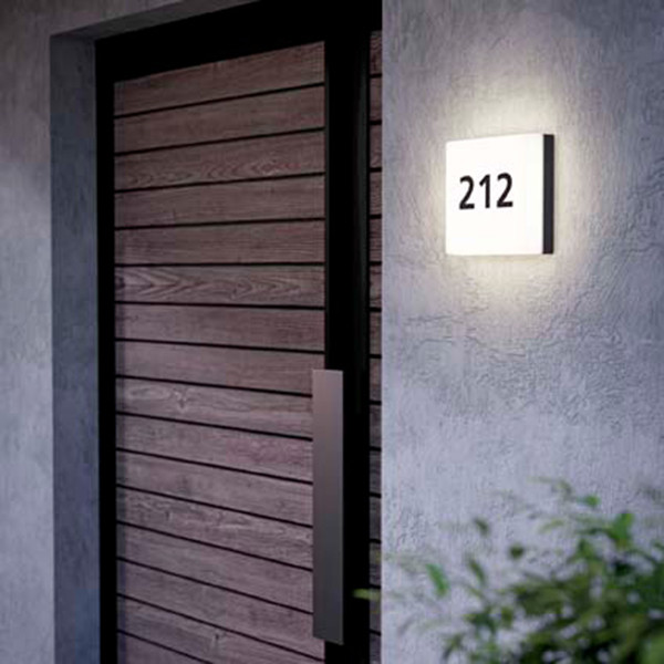 Eglo wandlamp met huisnummer | Cornale | 3000K | IP44 | Antraciet LEG00820 - 3