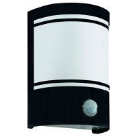 Eglo wandlamp met sensor E27 | Cerno | IP44 | Zwart LEG00785