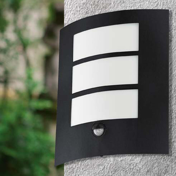 Eglo wandlamp met sensor E27 | City | IP44 | Zwart LEG00787 - 3