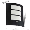 Eglo wandlamp met sensor E27 | City | IP44 | Zwart LEG00787 - 4