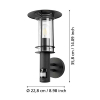 Eglo wandlamp met sensor E27 | Lisio | IP44 | Zwart LEG00828 - 3