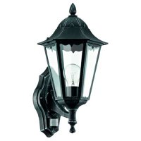 Eglo wandlamp met sensor E27 | Navedo | IP44 | Zwart LEG00811
