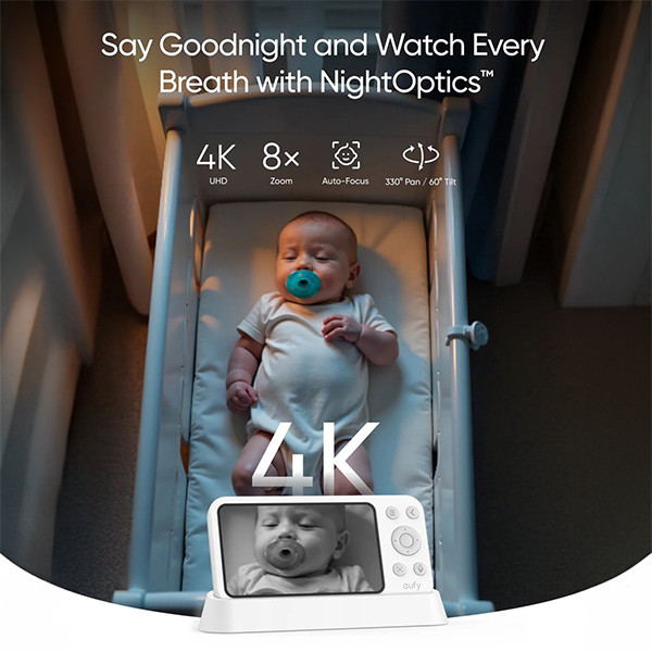 Eufy Baby Monitor E21 | 4K | Wit  LEU00068 - 3