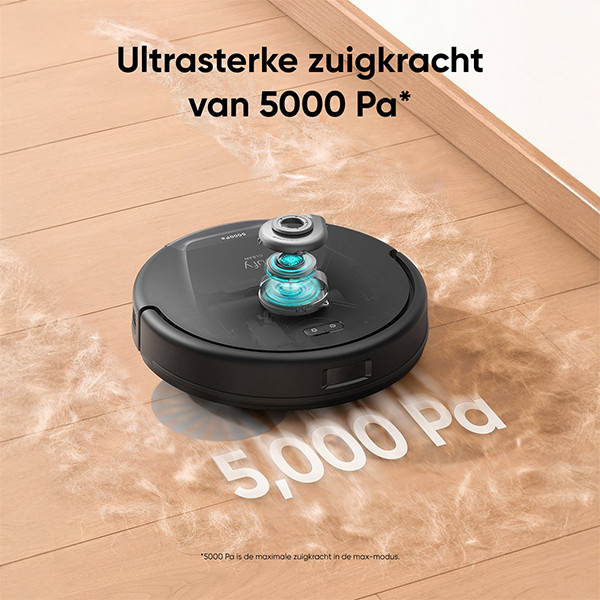 Eufy L60 Hybrid Robotstofzuiger | 5.000 Pa | Zwart  LEU00058 - 5