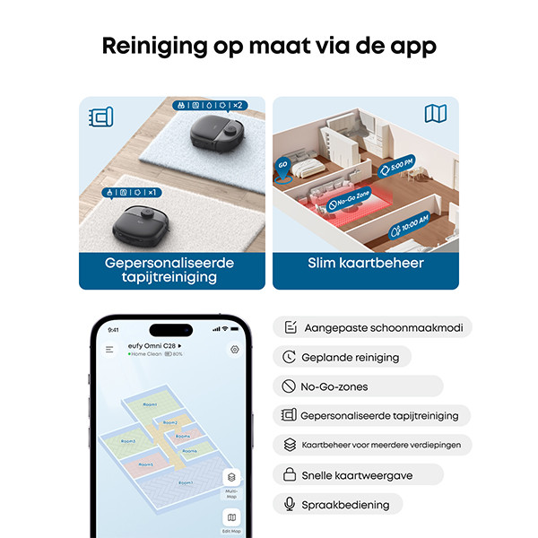 Eufy Omni C28 Robotstofzuiger | 15.000 Pa | Zwart LEU00108 - 9