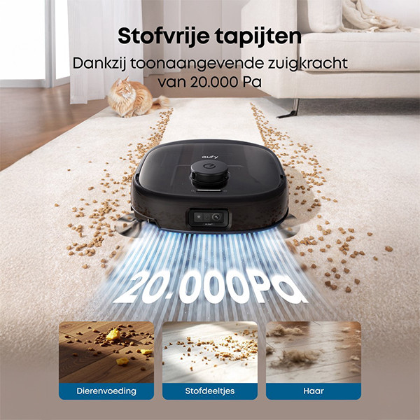 Eufy Omni E25 Robotstofzuiger | 20.000 Pa | Zwart LEU00103 - 4