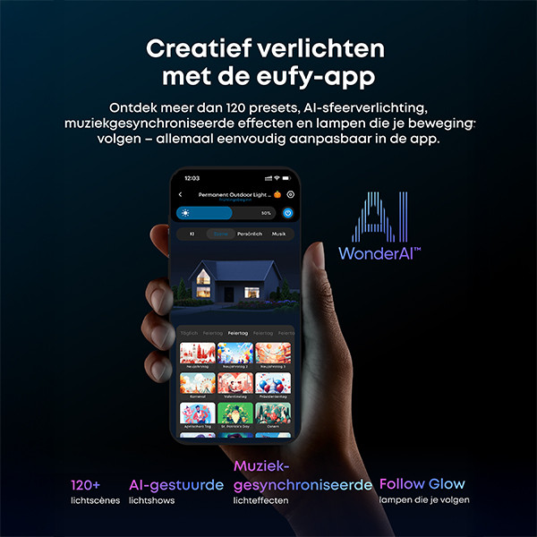 Eufy Permanent Outdoor Light S4 | RGB + 1500-9000K | 30 meter | IP65 LEU00102 - 7