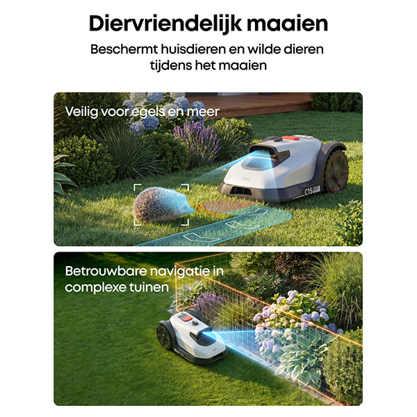 Eufy Robotgrasmaaier C15 | Zonder grensdraad | Incl. Garage | Geschikt voor max. 500 m2 LEU00127 - 3