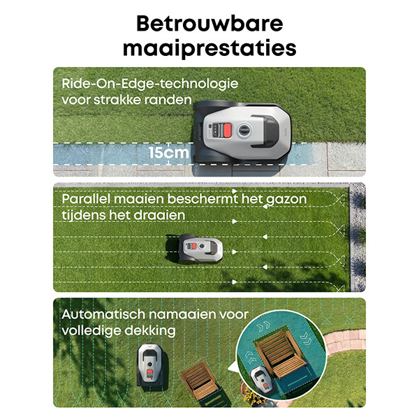 Eufy Robotgrasmaaier C15 Solo | Zonder grensdraad | Geschikt voor max. 500 m2 LEU00128 - 4