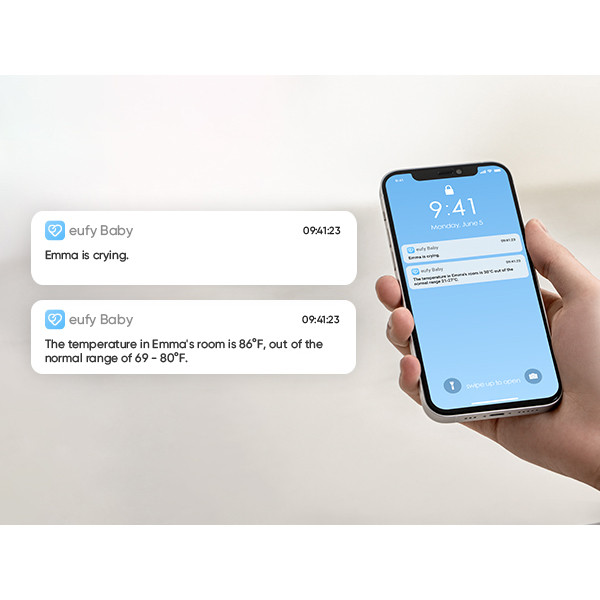 Eufy Smart Sock S340 Babymonitor | 2K | Wit  LEU00066 - 6