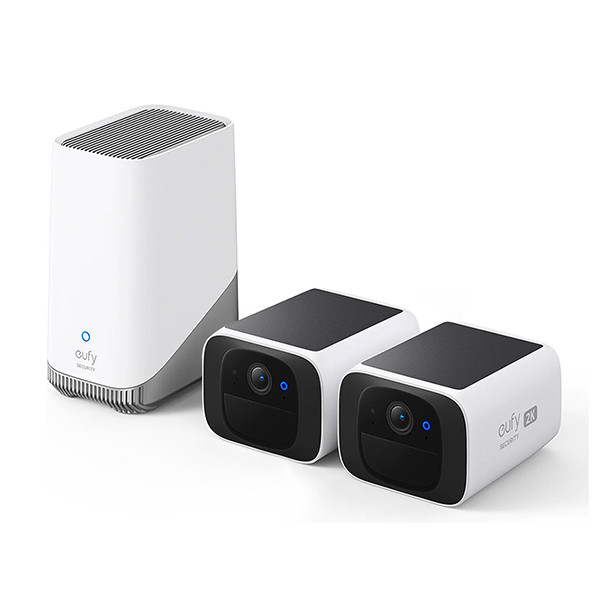 Eufy SoloCam S220 Duo Pack Solar met bewegingssensor + HomeBase 3 | 2K | Wit  LEU00036 - 1