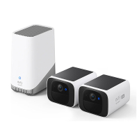 Eufy SoloCam S220 Duo Pack Solar met bewegingssensor + HomeBase 3 | 2K | Wit  LEU00036