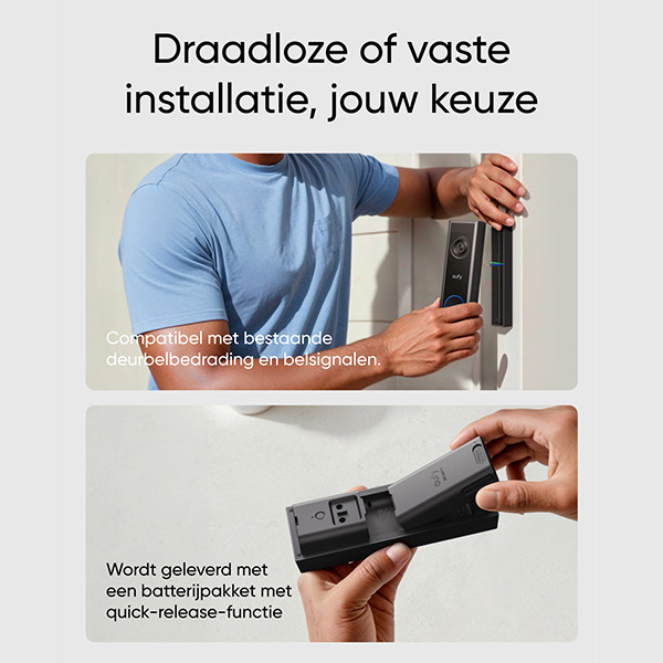Eufy Video Deurbel C31 | Batterij/Bedraad | 2K | Zwart LEU00124 - 7