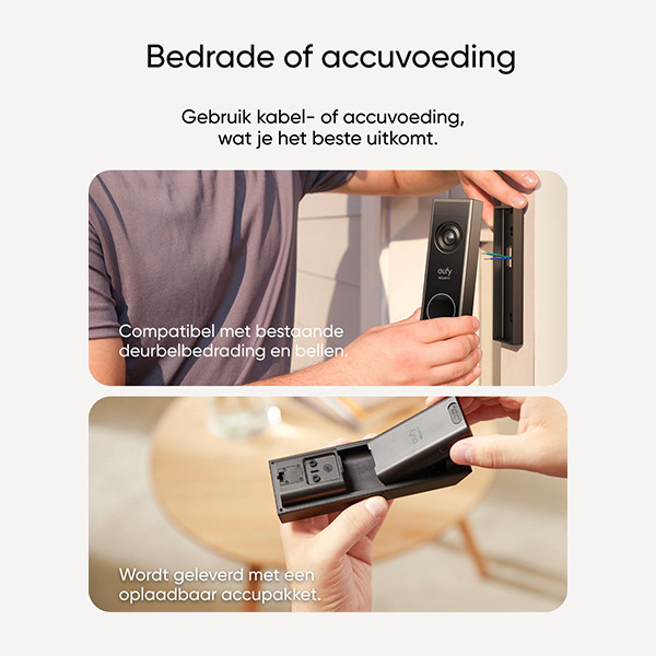 Eufy Video Deurbel E340 | Batterij | 2K Dual Cam | Zwart LEU00038 - 5