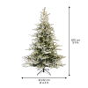 Kunstkerstboom 1.80 meter | Grandis Fir | Besneeuwd | 400 lampjes | 1564 tips | PVC/PE | Everlands LLU00550 - 3