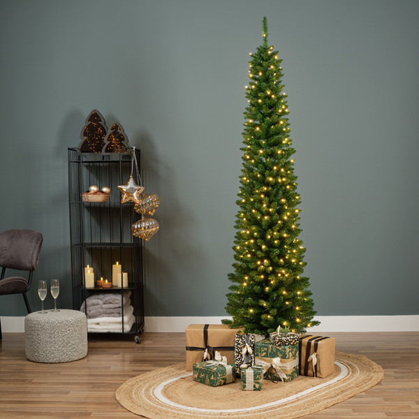Kunstkerstboom 1.80 meter | Pencil Pine | 200 lampjes | 430 tips | PVC/PE | Everlands LLU00540 - 3